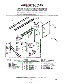 05 - Accessory Kit parts for Whirlpool Air Conditioner AXL28030 / from AppliancePartsPros.com