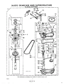 06 - 365012 Gear Case And Superstructure parts for Whirlpool Washer CDA1700W0 / from AppliancePartsPros.com