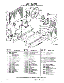 02 - Section parts for Whirlpool Air Conditioner AVWH1440 / from AppliancePartsPros.com
