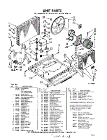 03 - Section parts for Whirlpool Air Conditioner AVWH1440 / from AppliancePartsPros.com