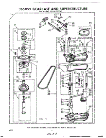 08 - 365859 Gear Case And Superstructure parts for Whirlpool Washer CDA1700W1 / from AppliancePartsPros.com