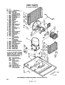 04 - Unit parts for Whirlpool Air Conditioner AXL28031 / from AppliancePartsPros.com