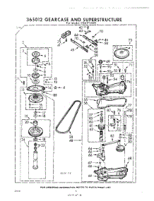 06 - 365012 Gear Case And Superstructure parts for Whirlpool Washer CDA1710W0 / from AppliancePartsPros.com