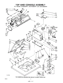 04 - Top And Console parts for Whirlpool Washer CFA2000W1 / from AppliancePartsPros.com