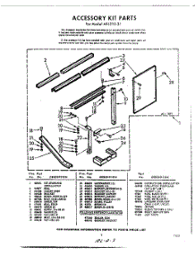 05 - Accessory Kit , Lit / Optional parts for Whirlpool Air Conditioner AXL31031 / from AppliancePartsPros.com