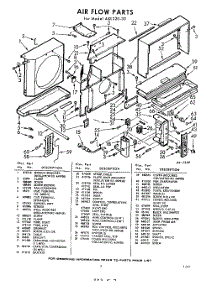 03 - Section parts for Whirlpool Air Conditioner AXL32030 / from AppliancePartsPros.com
