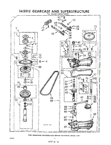 06 - Gear Case And Superstructure parts for Whirlpool Washer CDA1750W1 / from AppliancePartsPros.com