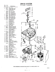 03 - Drive parts for Whirlpool Washer CFA2010W0 / from AppliancePartsPros.com