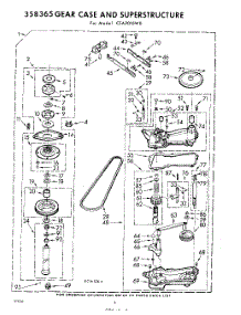 06 - 358365 Gear Case And Superstructure parts for Whirlpool Washer CFA2010W0 / from AppliancePartsPros.com