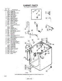 02 - Cabinet parts for Whirlpool Washer CFA2500W0 / from AppliancePartsPros.com