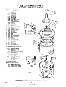 08 - Tub And Basket parts for Whirlpool Washer CDA2000W1 / from AppliancePartsPros.com