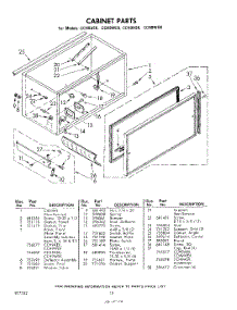 10 - Cabinet parts for Whirlpool CCH9AEK / from AppliancePartsPros.com