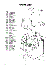 02 - Cabinet parts for Whirlpool Washer CFA2500W1 / from AppliancePartsPros.com
