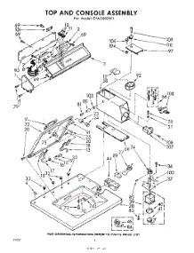 04 - Top And Console parts for Whirlpool Washer CFA2500W1 / from AppliancePartsPros.com