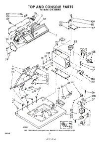 02 - Top And Console parts for Whirlpool Washer CFA2500W3 / from AppliancePartsPros.com
