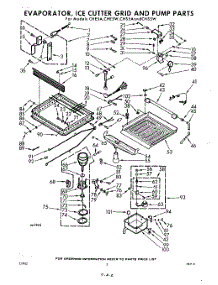 02 - Evaporator, Ice Cutter Grid And Pump parts for Whirlpool CHE5W / from AppliancePartsPros.com