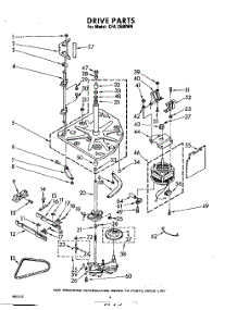 04 - Drive parts for Whirlpool Washer CFA2500W4 / from AppliancePartsPros.com
