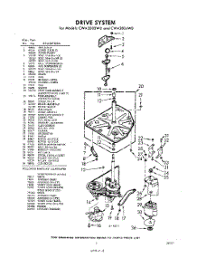 03 - Drive parts for Whirlpool Washer CWA2000W0 / from AppliancePartsPros.com