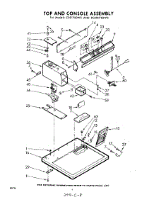 02 - Top And Console parts for Whirlpool Dryer CDE1700W0 / from AppliancePartsPros.com