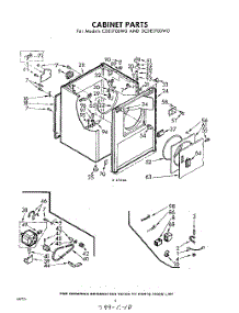 04 - Cabinet parts for Whirlpool Dryer CDE1700W0 / from AppliancePartsPros.com