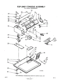02 - Top And Console parts for Whirlpool Dryer CDE2000W0 / from AppliancePartsPros.com