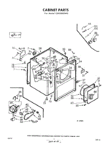 04 - Cabinet parts for Whirlpool Dryer CDE2000W0 / from AppliancePartsPros.com