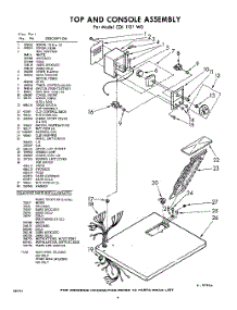 04 - Top And Console , Lit / Optional parts for Whirlpool Dryer CDI1101W0 / from AppliancePartsPros.com