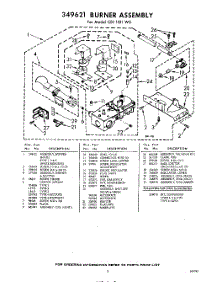 05 - 349621 Burner parts for Whirlpool Dryer CDI1101W0 / from AppliancePartsPros.com