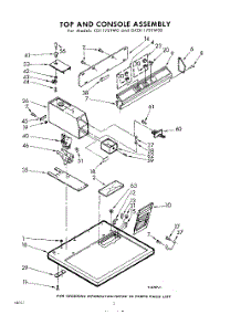02 - Top And Console parts for Whirlpool Dryer CDI1701W0 / from AppliancePartsPros.com