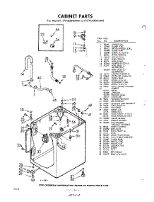 02 - Cabinet parts for Whirlpool Washer CWA2004W0 / from AppliancePartsPros.com