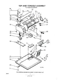 02 - Top And Console parts for Whirlpool Dryer CDI2001W0 / from AppliancePartsPros.com