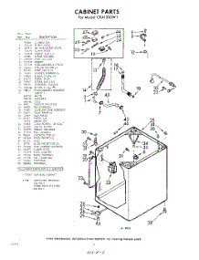 02 - Cabinet parts for Whirlpool Washer CXA1300W1 / from AppliancePartsPros.com