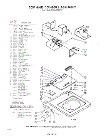 04 - Top And Console parts for Whirlpool Washer CXA1300W1 / from AppliancePartsPros.com