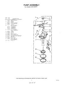 05 - Pump parts for Whirlpool Washer CXA1300W1 / from AppliancePartsPros.com
