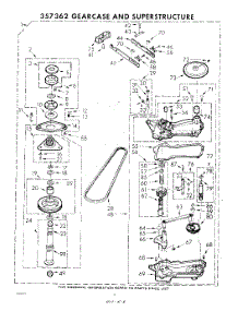 06 - Gear Case And Superstructure parts for Whirlpool Washer CXA1300W1 / from AppliancePartsPros.com