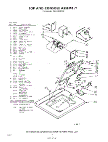 04 - Top And Console parts for Whirlpool Washer CXA1300W2 / from AppliancePartsPros.com