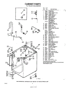 02 - Cabinets parts for Whirlpool Washer CWA2004W2 / from AppliancePartsPros.com