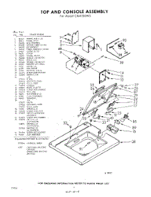 04 - Top And Console parts for Whirlpool Washer CXA1300W3 / from AppliancePartsPros.com