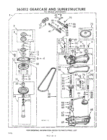 06 - Gear Case And Superstructure parts for Whirlpool Washer CXA1300W3 / from AppliancePartsPros.com