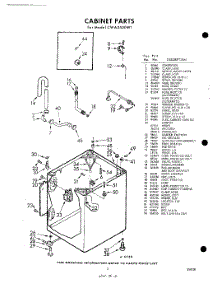 02 - Cabinet parts for Whirlpool Washer CWA2500W1 / from AppliancePartsPros.com