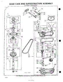 06 - Gear Case And Superstructure parts for Whirlpool Washer CWA2500W1 / from AppliancePartsPros.com