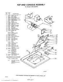 04 - Top And Console parts for Whirlpool Washer CXA1300W4 / from AppliancePartsPros.com