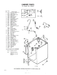 02 - Cabinet parts for Whirlpool Washer CXA1300W5 / from AppliancePartsPros.com