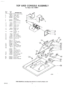 02 - Top And Console parts for Whirlpool Washer CXA1300W7 / from AppliancePartsPros.com