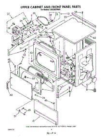 04 - Upper Cabinet And Front Panel parts for Whirlpool Dryer CS5000XWN0 / from AppliancePartsPros.com