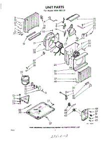 02 - Section parts for Whirlpool Air Conditioner AXM08221 / from AppliancePartsPros.com