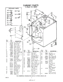 03 - Cabinet parts for Whirlpool Washer CXA1300W8 / from AppliancePartsPros.com