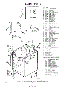 02 - Cabinet parts for Whirlpool Washer CWA3500W1 / from AppliancePartsPros.com
