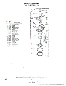 08 - Pump parts for Whirlpool Washer CWA3500W1 / from AppliancePartsPros.com