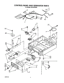 03 - Control Panel And Separator parts for Whirlpool Dryer CS5100XWN0 / from AppliancePartsPros.com